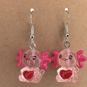 Clear Acrylic Mermaid Dangle Earrings